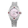 Rolex Pre-owned 26mm Womens Custom Pink Stainless Steel
