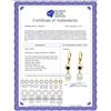 Image 2 : Genuine 9 ctw Pearl & Black Diamond Earrings 14KT Yellow Gold - REF-64R7P