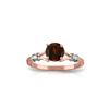 Image 1 : Genuine 1.07 ctw Garnet & Diamond Ring 14KT Rose Gold - REF-27H8X