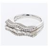 Image 1 : Natural 0.83 CTW Diamond & Baguette Ring 18K White Gold - REF-166N5Y