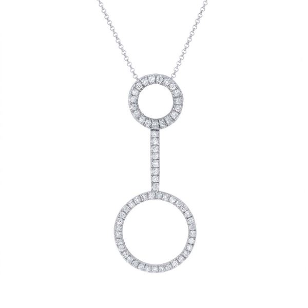 Natural 0.71 CTW Diamond Necklace 18K White Gold - REF-115N2Y