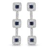 Natural 1.94 CTW Sapphire & Diamond Earrings 14K White Gold - REF-141N3Y