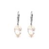 Genuine 24.65 ctw White Topaz & Diamond Earrings 14KT White Gold - REF-61W2Y