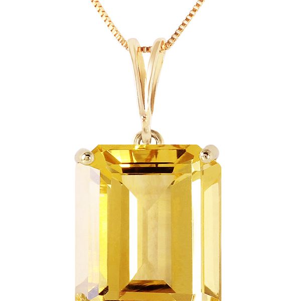 Genuine 6.5 ctw Citrine Necklace 14KT Yellow Gold - REF-35T2A