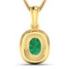 Image 3 : Natural 2.46 CTW Zambian Emerald & Diamond Pendant 14K Yellow Gold - REF-53R2F