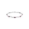 Image 1 : Genuine 2.01 ctw Ruby & Diamond Bracelet 14KT White Gold - REF-82R3P