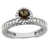 Image 1 : 0.91 CTW Quartz & Diamond Ring 14K White Gold - REF-65F9N