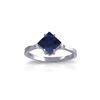 Image 1 : Genuine 1.46 ctw Sapphire & Diamond Ring 14KT White Gold - REF-32P9H