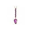 Image 1 : Genuine 11.05 ctw Amethyst Necklace 14KT Rose Gold - REF-40N8R