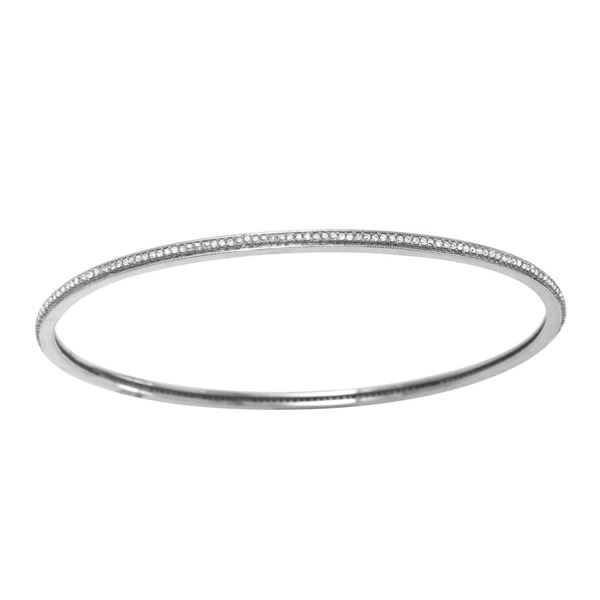 Natural 0.64 CTW Diamond Bracelet 14K White Gold - REF-96T3X