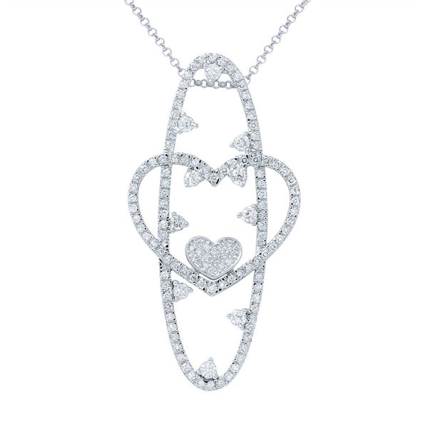 Natural 2.28 CTW Diamond Necklace 14K White Gold - REF-214F2M