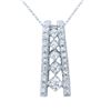 Image 1 : Natural 1.03 CTW Princess Diamond Necklace 14K Gold - REF-127N8Y