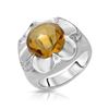 Image 1 : Natural 7.12 CTW Citrine & Diamond Ring 14K White Gold - REF-86K4R