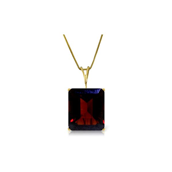 Genuine 7 ctw Garnet Necklace 14KT Yellow Gold - REF-38F2Z