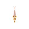 Image 1 : Genuine 5.8 ctw Citrine Necklace 14KT Rose Gold - REF-30W6Y