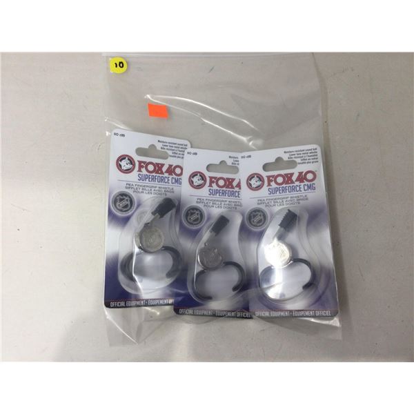 Fox 40 Pea NHL Fingergrip Whistle (3x)
