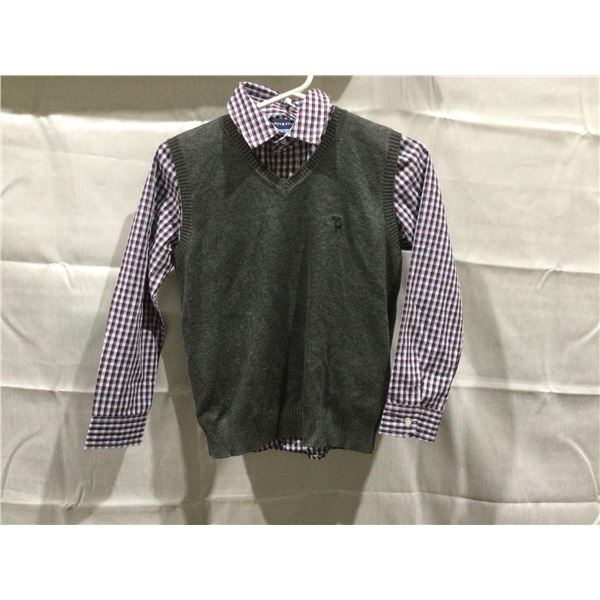 Kids Andy & Evan Dress Shirt and Sweater Vest (8)