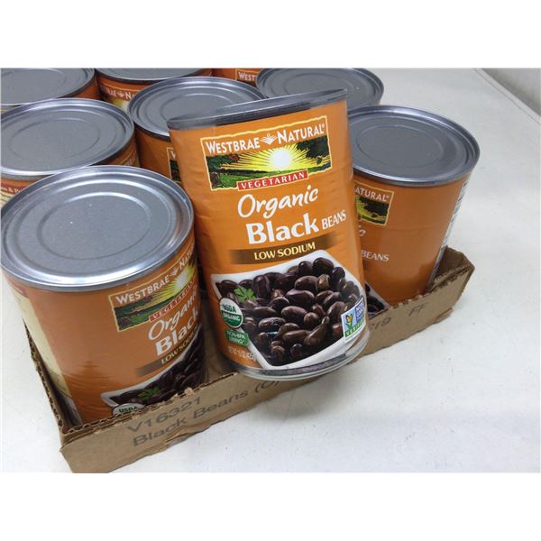 Case of Westbrae Organic Black Beans-Low Sodium (12 x 425g)