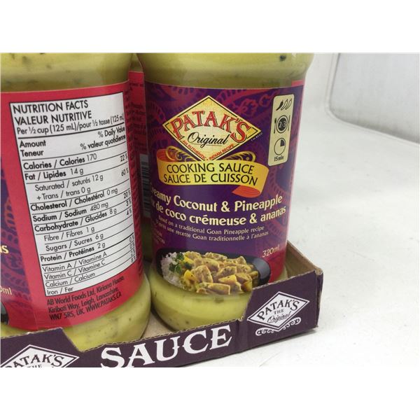 Pataks Original Creamy Coconut & Pineapple Sauce (6 x 320ml)