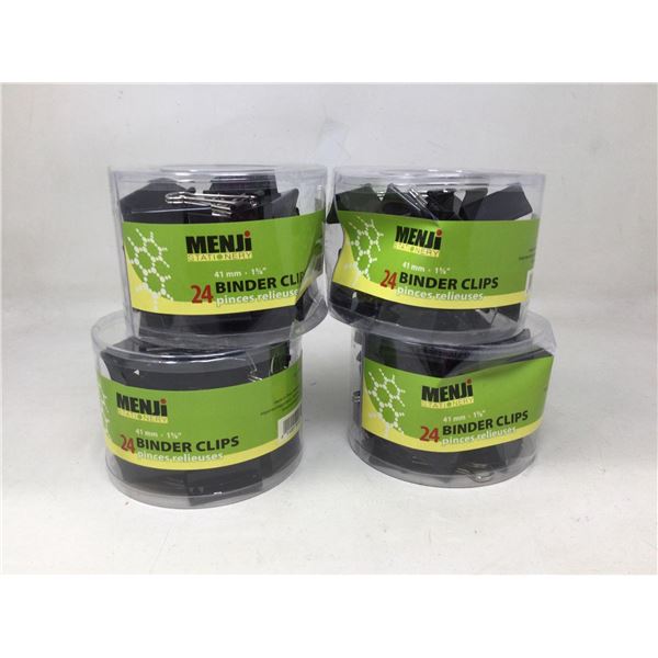 Menji Binder Clips (4 x 24)