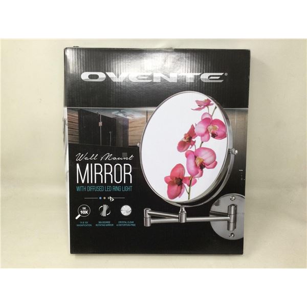 Wall Mount Mirror with Diffuse LED Ring Light