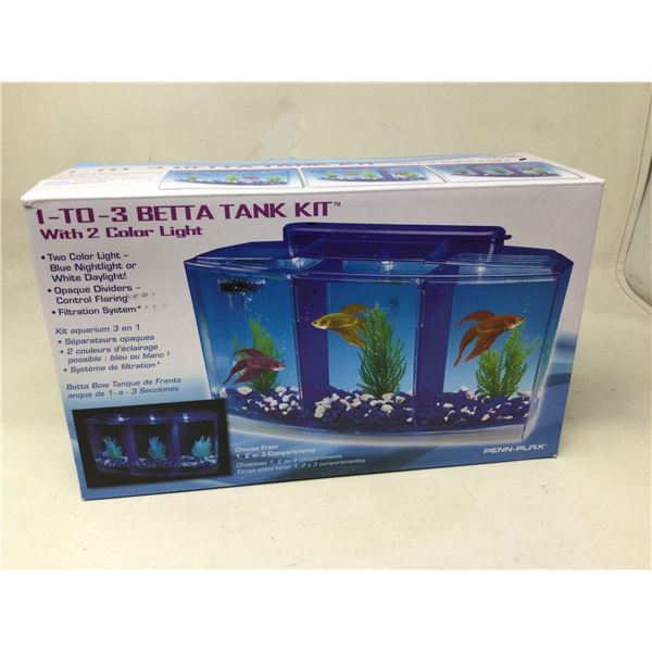 1-to-3 Betta Tank Kit with 2 Color Light