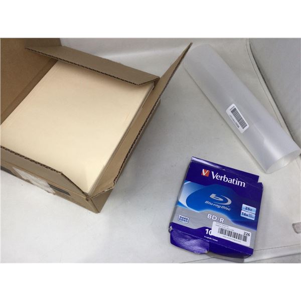 Lot of Assorted Items- Blue Ray Discs, File Folders Etc.