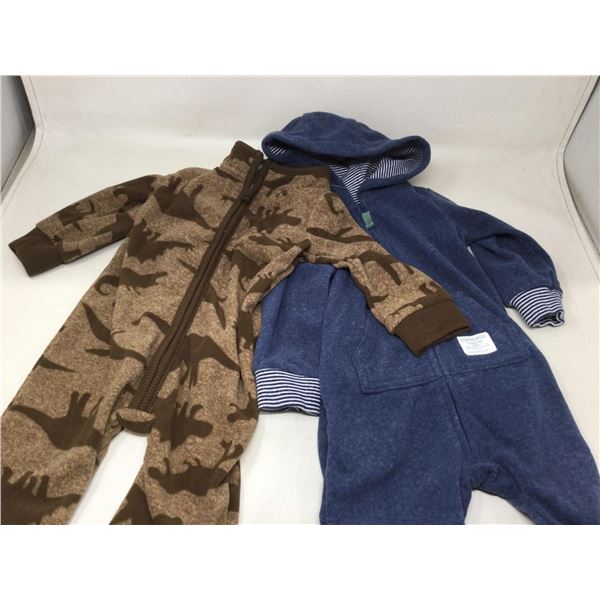 Carters Dinosaur fleece Onesies (9mth)