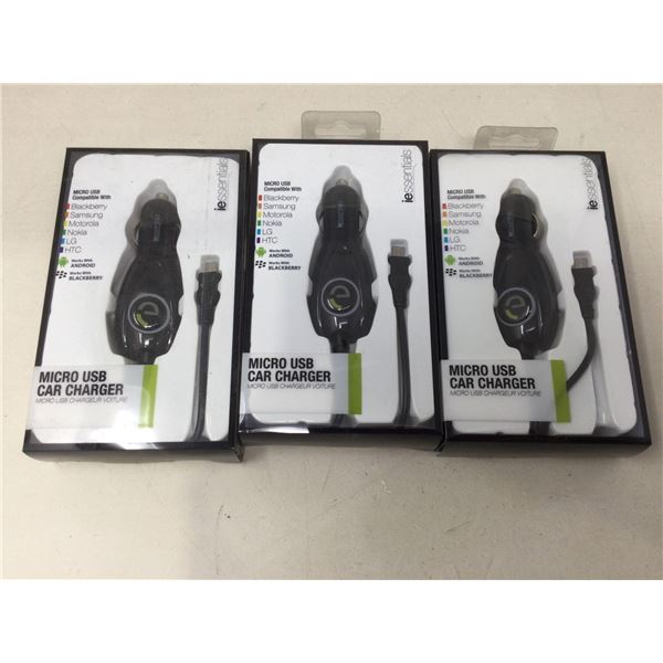 iessentials Micro USB Car Chargers (3)