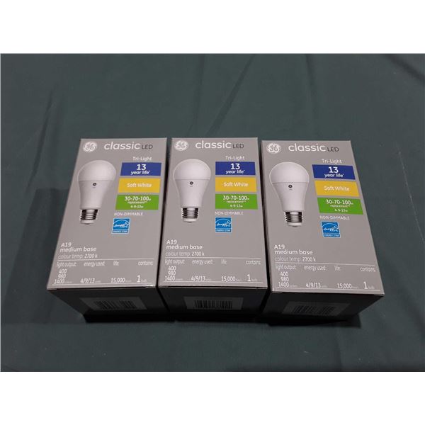 GE Classic LED Soft White Tri-Lite Bulbs (replaces 30-70-100w)