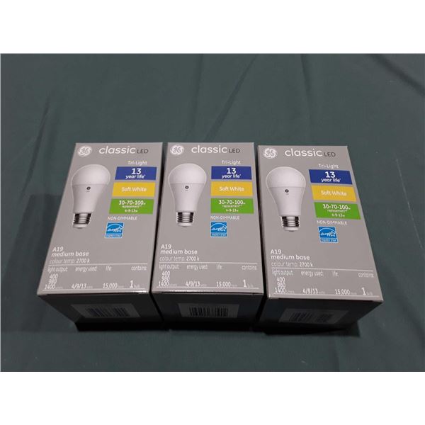 GE Classic LED Soft White Tri-Lite Bulbs (replaces 30-70-100w)