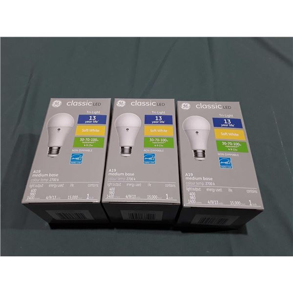 GE Classic LED Soft White Tri-Lite Bulbs (replaces 30-70-100w)