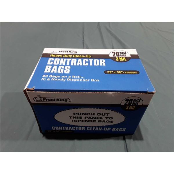Frost King Heavy Duty Clean-Up Contractor Bags (20- 32in x 50in)