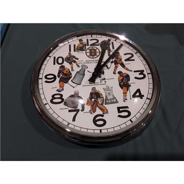Boston Bruins 2011 Stanley Cup Champion Collectors Clock