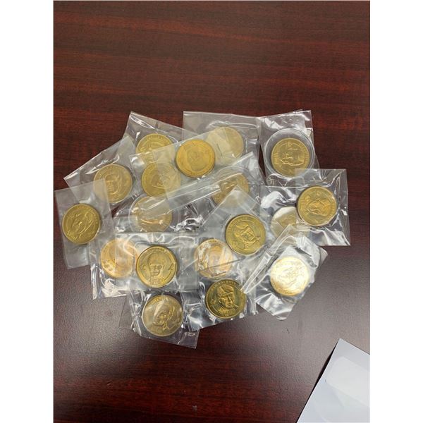 Lot of 18 Assorted 2002 Coca Cola Olympic Hockey Coins