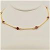 Image 1 : Silver Ruby 925 Marking With Lobster Claw Clasp, Yellow Gold Plated Necklace (~weight 4.6g), Suggest