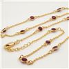 Image 4 : Silver Ruby 925 Marking With Lobster Claw Clasp, Yellow Gold Plated Necklace (~weight 4.6g), Suggest