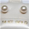 Image 1 : 14K Yellow Gold Pearl Screwback With Cultured Pearls Earrings (~weight 0.5g), Made in Canada, Sugges