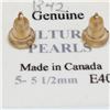 Image 4 : 14K Yellow Gold Pearl Screwback With Cultured Pearls Earrings (~weight 0.5g), Made in Canada, Sugges