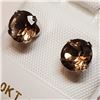 Image 2 : 10K White Gold Smokey Quartz(1.4ct) Earrings (~weight 0.8g), Made in Canada, Suggested Retail Value 