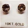 Image 3 : 10K White Gold Smokey Quartz(1.4ct) Earrings (~weight 0.8g), Made in Canada, Suggested Retail Value 