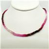 Image 1 : 10K White Gold Ruby And White Sapphire(17.52ct) 10K White Gold Fish Hook Clasp, Hand Assembled 219 B