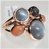 Image 2 : Silver Moonstone(8ct) 925 Marked, Colorful Gemstones Ring (~Size 8.5) (~weight 7g), Suggested Retail