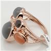 Image 3 : Silver Moonstone(8ct) 925 Marked, Colorful Gemstones Ring (~Size 8.5) (~weight 7g), Suggested Retail