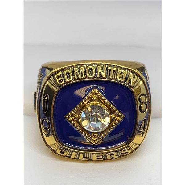NHL Edmonton Oilers Wayne Gretzky commemorative 1984 Stanley Cup collectibl Championship Ring