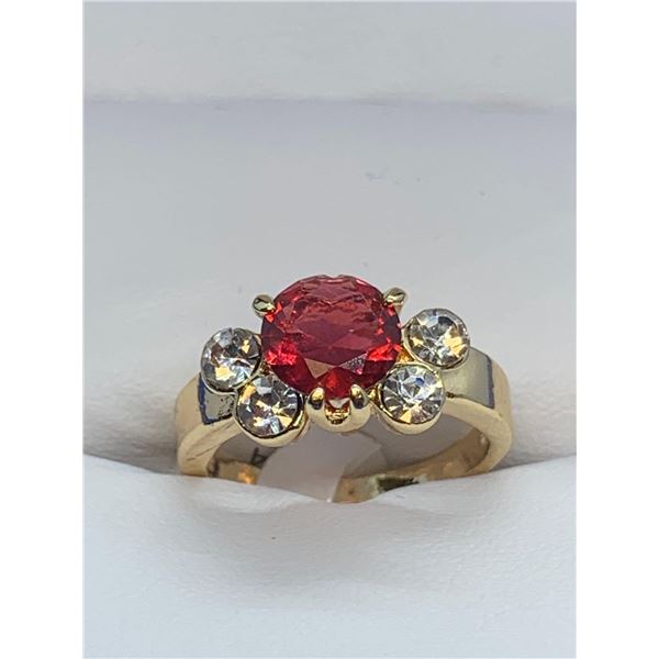 Ladies Ruby Style Multi-Gemstone Ring Size 7.5