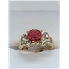 Image 1 : Ladies Ruby Style Multi-Gemstone Ring Size 7.5