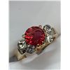 Image 2 : Ladies Ruby Style Multi-Gemstone Ring Size 7.5