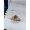 Image 3 : Ladies Ruby Style Multi-Gemstone Ring Size 7.5