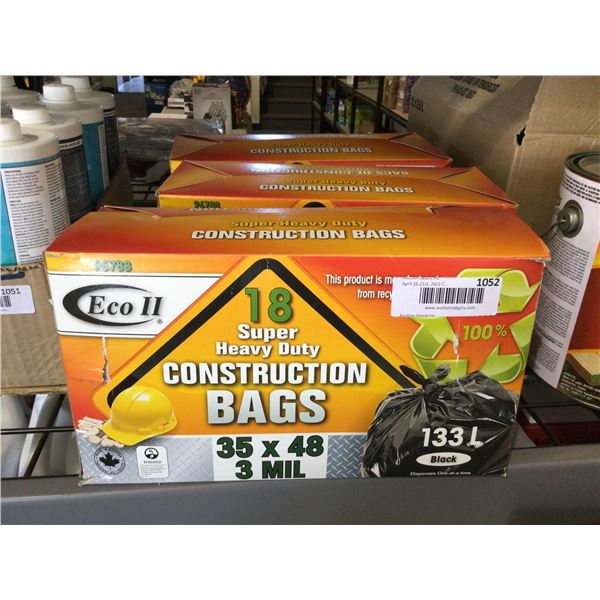Eco II Super Heavy Duty Construction Bags (133L)